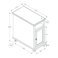Accent End Table, Storage, Traditional - White