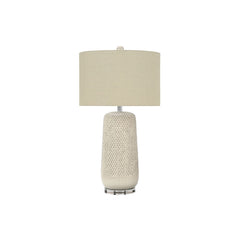 Contemporary Lighting, Table Lamp, Ceramic, Resin - Cream