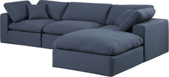 Comfy - 4 Piece Linen Fabric Modular Sectional With Chaise