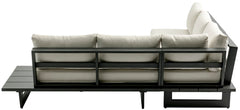 Maldives - Water Resistant Outdoor Patio Sectional With Gray Frame - Cream