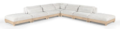 Turin - Chenille Fabric Upholstered Modular Sectional - White