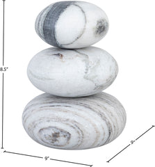 Pumpkin - 3 Piece Marble Decorative Object - Panda