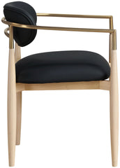Riccio - Dining Arm Chair (Set of 2) - Natural And Gold Frame