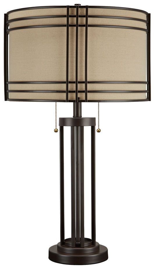Hanswell - Metal Table Lamp - Dark Brown