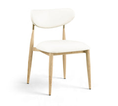 Ronda - Vegan Leather Upholstered Dining Side Chair - Natural Legs