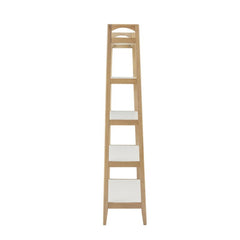 Parker - Bookcase With 5 Shelves - Off White / Natural