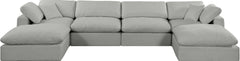 Comfy - 6 Piece Linen Modular Double Chaise Sectional