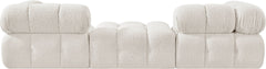 Ames - 3 Piece Boucle Modular Sofa With 1 Backless Seat