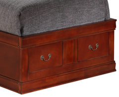 Traditional Style Bookcase Storage Bed