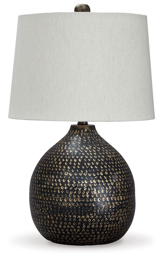 Maire - Metal Table Lamp - Black / Gold Finish