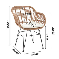 Antibes - 3 Piece Outdoor Patio Conversation Set
