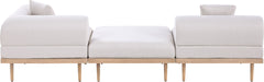 Laguna - 3 Piece Upholstered Outdoor Patio Modular Sofa With Backless Seat And 1 Arm