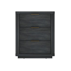Evelyn - Nightstand With 3 Drawers, Smooth Rounded Edges