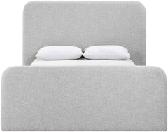 Fira - Linen Textured Fabric Upholstered Bed