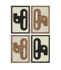 Arid - 4 Piece Two-Color Wall Art - Natural