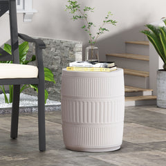 Outdoor Patio End Table - Antique White