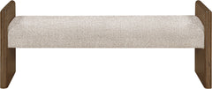Hickory - Fabric Upholstered Bench - Brown Frame