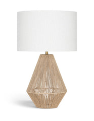 Soraya - Jute And Cotton Table Lamp - Beige
