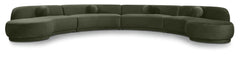 Avra - 189" Velvet Performance Fabric Upholstered Sectional