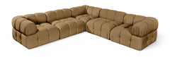 Orin - Velvet 5 Piece Modular Corner Sectional