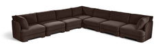 Hammond - Velvet Performance Fabric Upholstered 7 Piece Corner Sectional