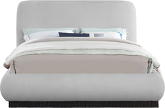 Rigby - Linen Bed With Black Base