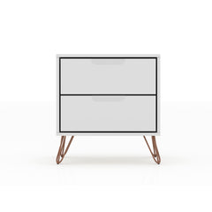 Rockefeller - Nightstand With 2 Drawers - White