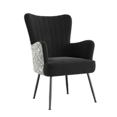 Accent Chair With Unique Print Fabric