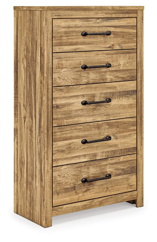 Maystonna - Five Drawer Chest - Brown