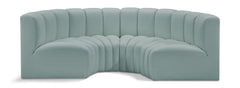 Arc - Faux Leather 4 Piece U-Shaped Modular Sofa