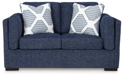 Evansley - Loveseat - Navy