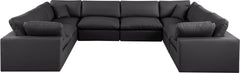 Comfy - 8 Piece Faux Leather Modular Sectional