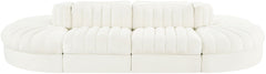 Rummi - Oval Velvet Performance Fabric Upholstered 8 Piece Modular Sectional