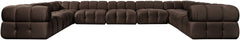 Orin - Velvet Performance Fabric Upholstered 9 Piece Sectional