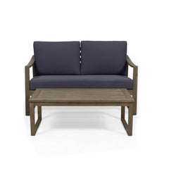 Samwell - Coffee Table & Loveseat Set With Water Resistant Cushions - Dark Gray