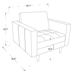 Catherine - Lounge Chair - Brown / Tan