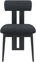 Dario - Boucle Dining Chair With Black Frame (Set of 2)