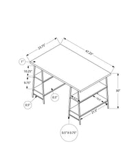 Computer Desk For Home Office, Laptop, Storage Shelves, Contemporary Versatile Placement - White