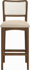 Atrium - Upholstered Bar Stool (Set of 2) - Brushed Brown Frame