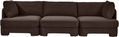 Hammond - Velvet Performance Fabric Upholstered 3 Piece Sofa