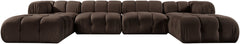 Orin - Velvet 6 Piece Modular Double Chaise Sectional