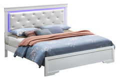 Elegant Queen Bed - Champagne