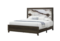 Harmony - Queen Bed With LED - Dark Brown