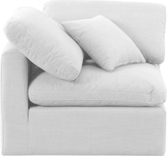 Indulge - Linen Corner Chair - White