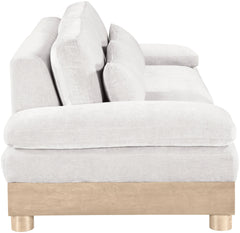 Turin - Chenille Fabric Upholstered Modular Sectional - White