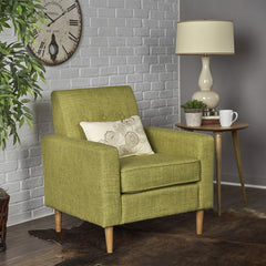 Nebulize - Upholstered Fabric Club Chair With Button Tufted And Square Off Arm And Back