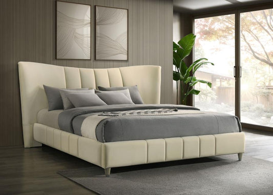 Evelyn - Upholstered Panel Platform Bed