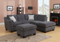 Ottoman - Gray - Wood