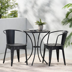 Yearn - 3 Piece Bistro Set With Table And 2 Chairs - Black