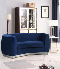 Julian - Loveseat with Chrome Base